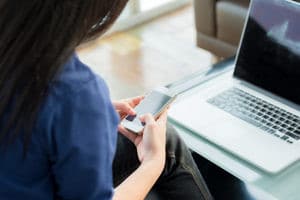 phone and laptop
