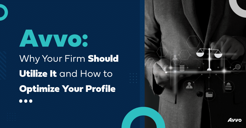 Professional in suit uses futuristic tech interface to enhance law firm’s potential with Avvo.
