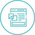 Illustration of SEO symbols with magnifying glasses, gears, and graphs for optimization concepts.