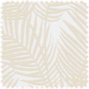 A swatch of Martyn Lawrence Bullard Palmier in Sand shows a beautiful leaf pattern in a sandy gold color