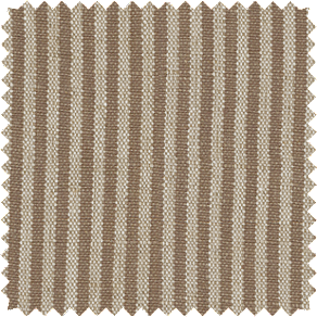 A swatch of Nate Berkus Surrey Stripe in Morel and Natural shows a pinstripe inspired by men's suits